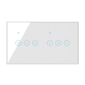 مفتاح الإضاءة الذكي بستة كبسات مقاس 147مم × 86 مم يدعم جوجل هوم و أمازون أليكسا