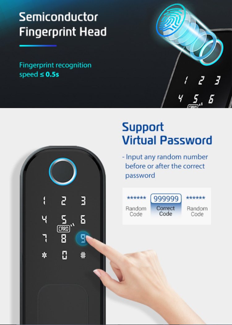 Tuya Waterproof Digital Fingerprint Door lock Cylinder - Image 7