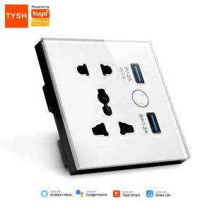 Tuya Smart Universal Wall Socket With (2 Usb) OR ( 1 USB & 1 Tupe C )