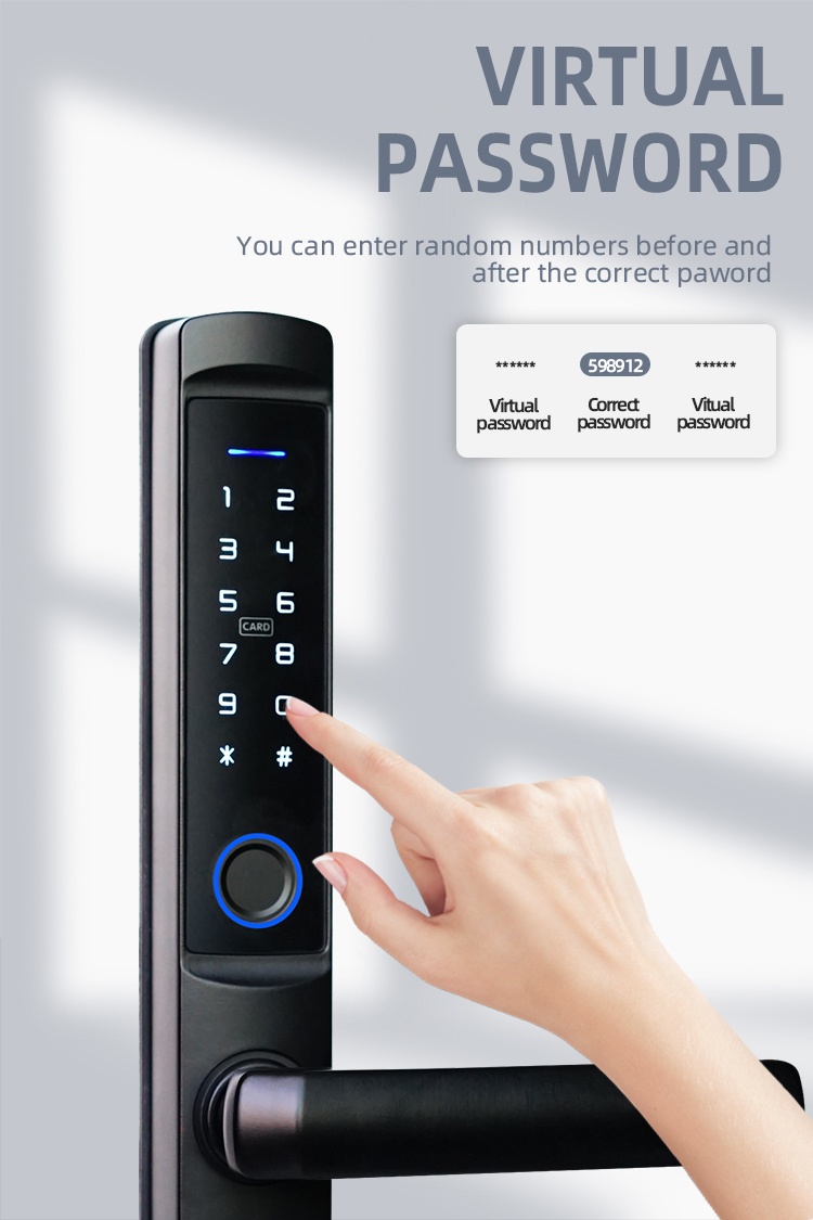 Tuya Smart Aluminum DoorLock F2 (Black) - Image 8